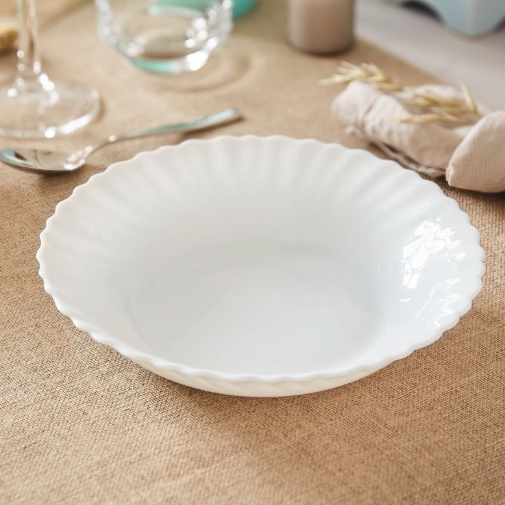 6 coupelles blanches 18 cm -FESTON