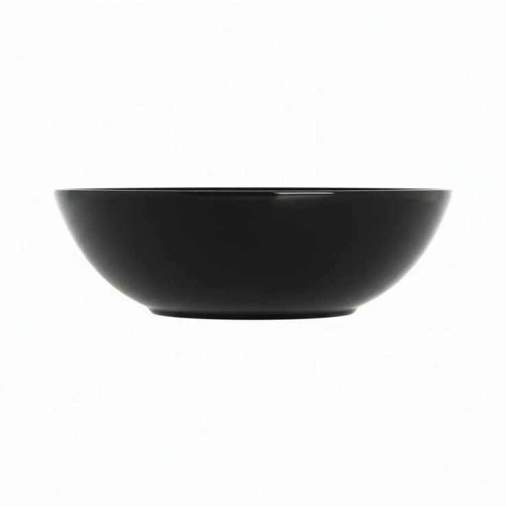 6 coupelles noires en verre 16 cm -APY