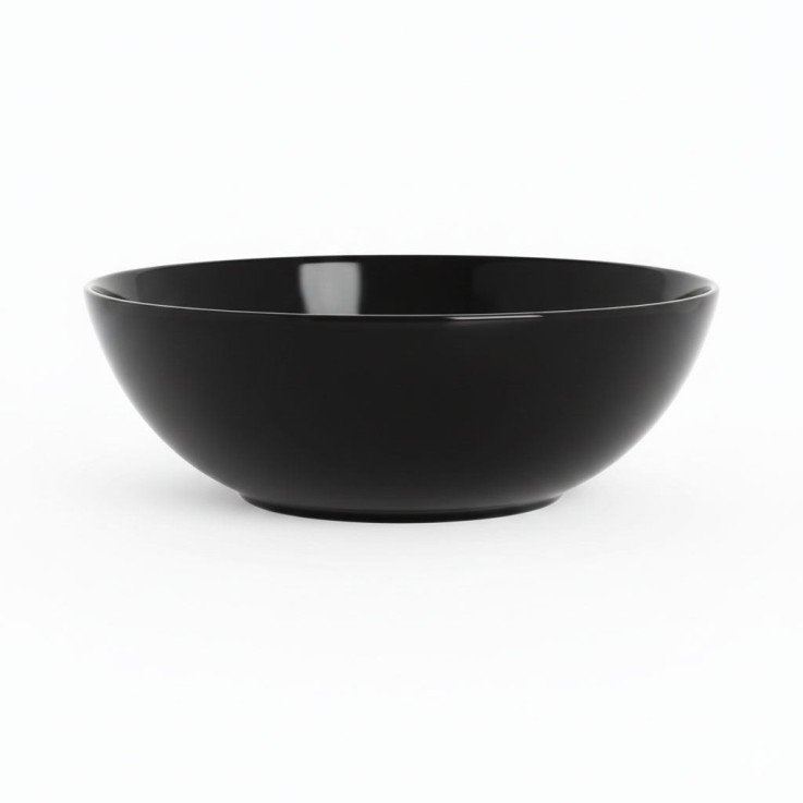 6 coupelles noires en verre 16 cm -APY