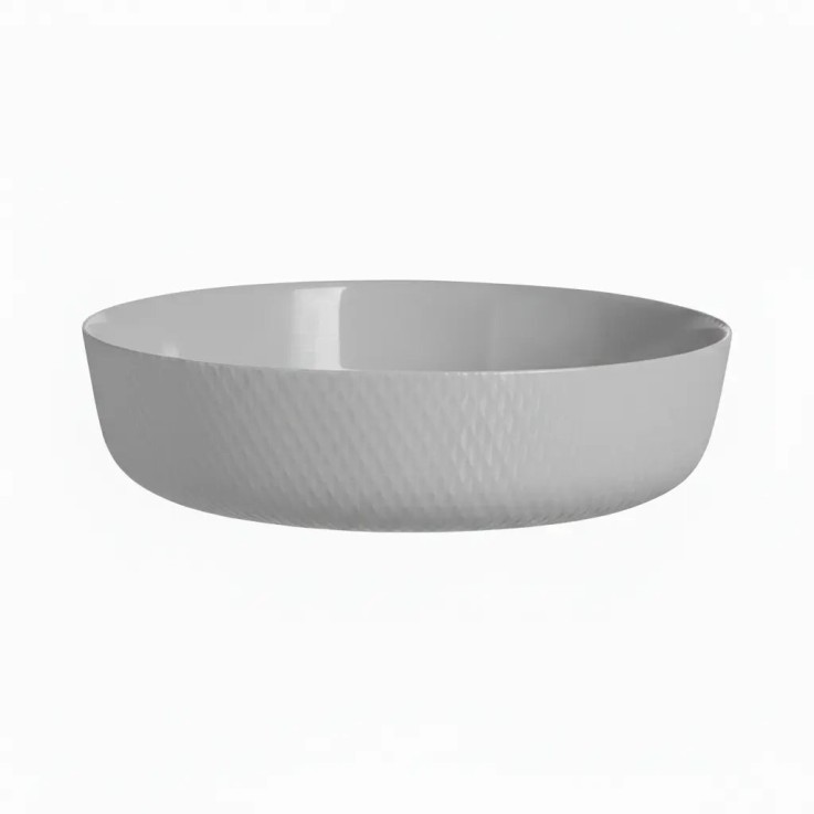 Plat rond gris 26 cm -SMART CUISINE WAVY