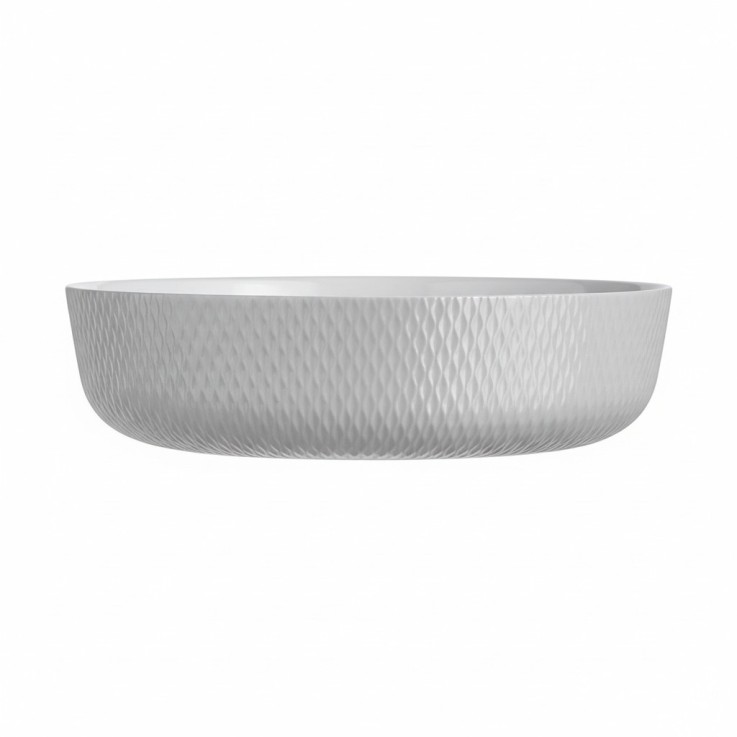 Plat rond gris 26 cm -SMART CUISINE WAVY
