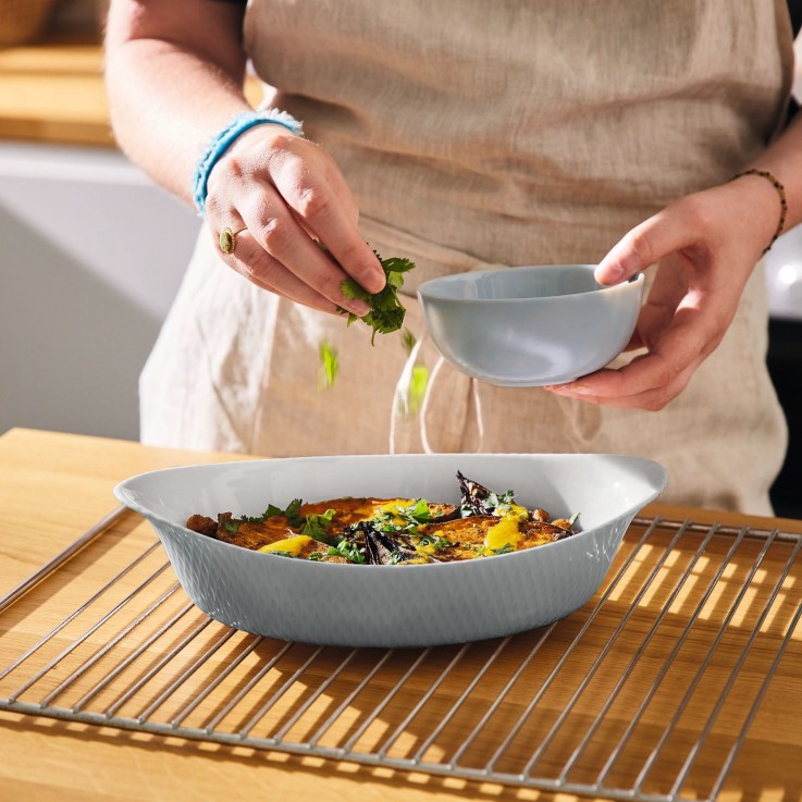 Plat ovale gris 29cm -SMART CUISINE WAVY