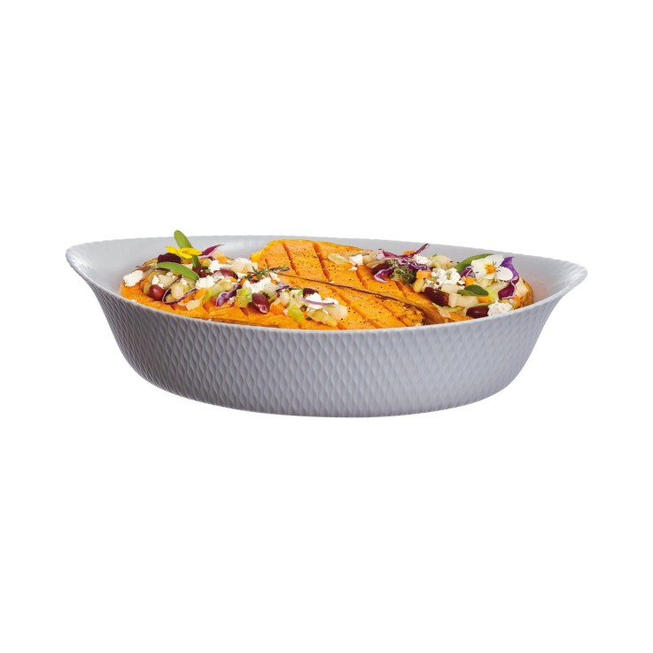 Plat ovale gris 32cm -SMART CUISINE WAVY