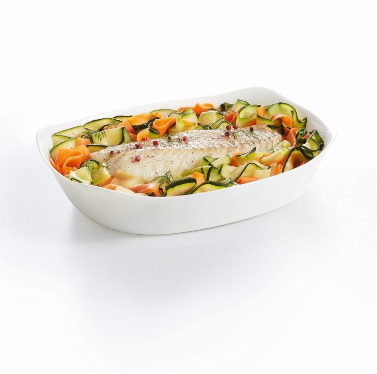 Plat à four blanc 30cm -SMART CUISINE CARINE