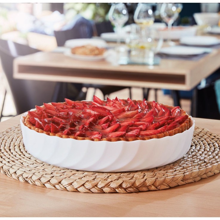 Plat à tarte blanc 26cm -SMART CUISINE TRIANON