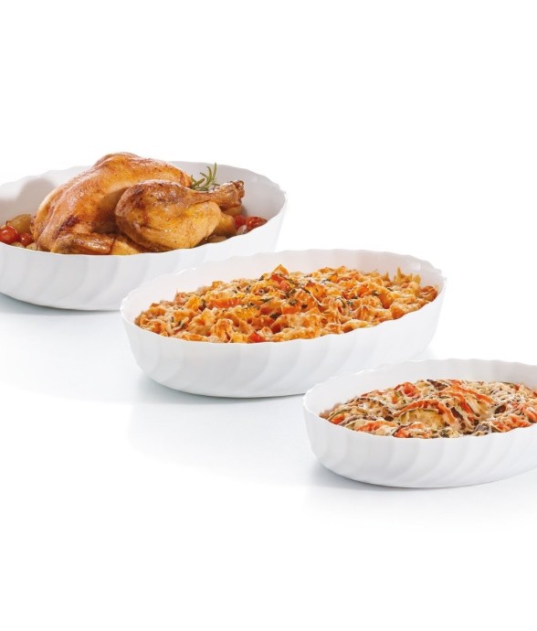 3 plats de cuisson ovales...