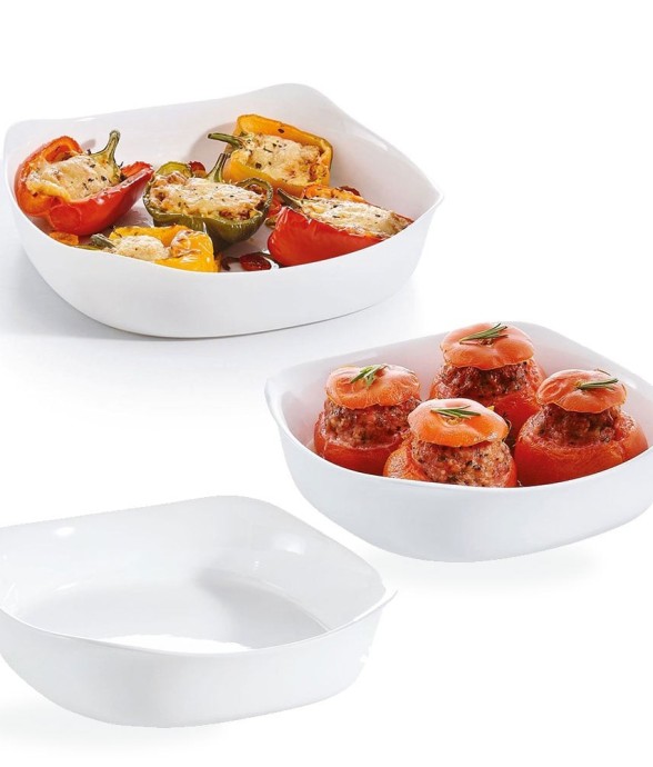 3 plats de cuisson carrés...