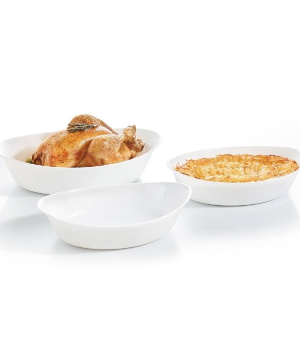 3 plats de cuisson ovales...