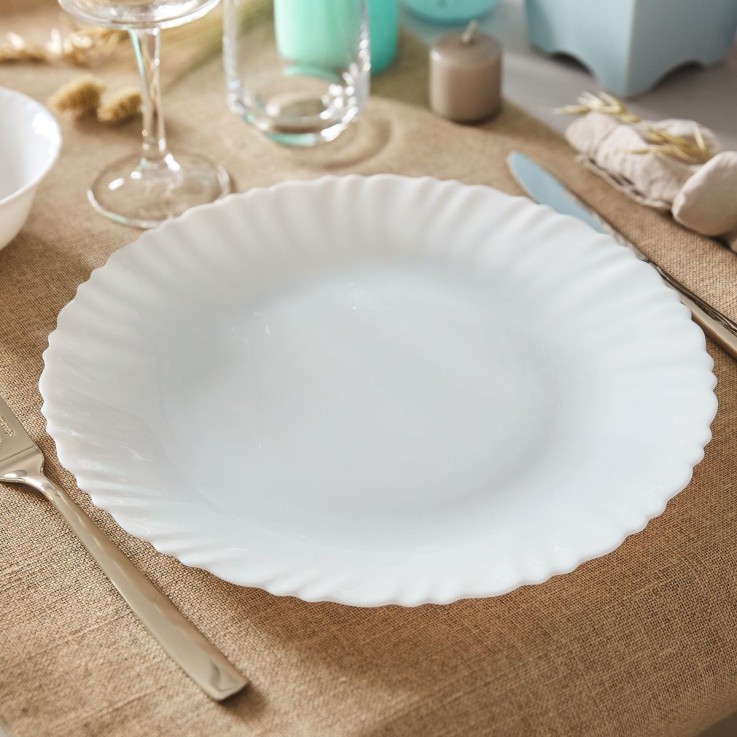 6 assiettes blanches 27 cm -FESTON