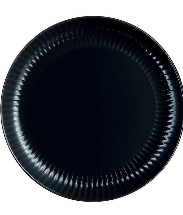 6 assiettes plates noires...