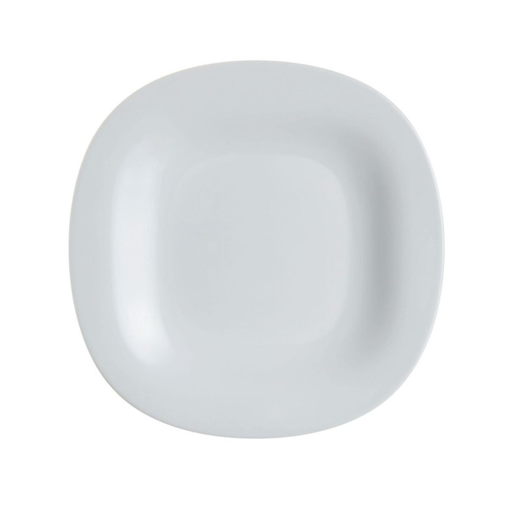 6 assiettes grises carrées 21 x 19,6 cm -CARINE