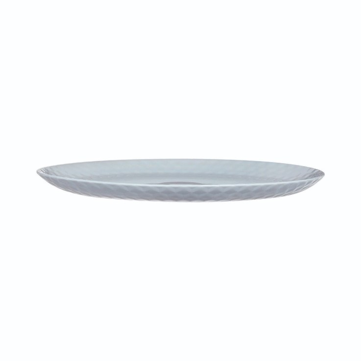 6 assiettes plates grises 25 cm -PAMPILLE