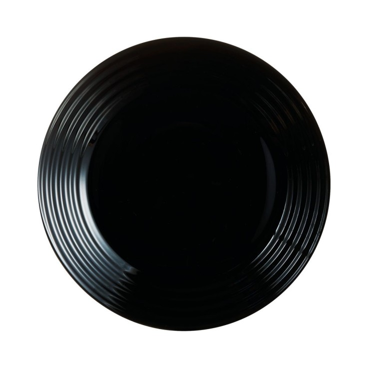 6 assiettes à dessert noires 19cm -HARENA