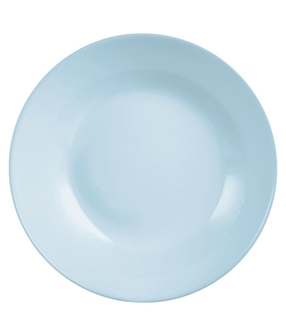 6 assiettes creuses bleues...