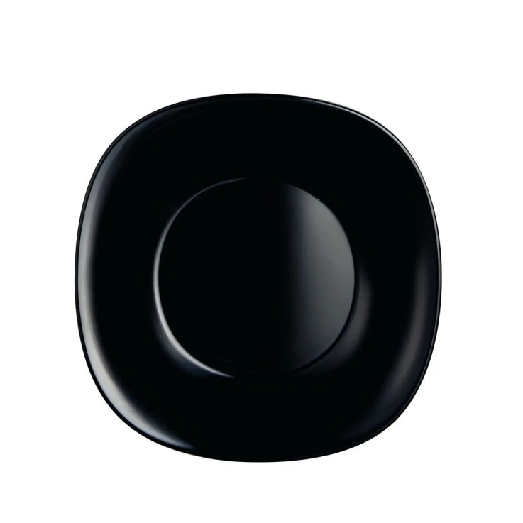 6 assiettes creuses noires 23,7 x 21,2 cm -CARINE
