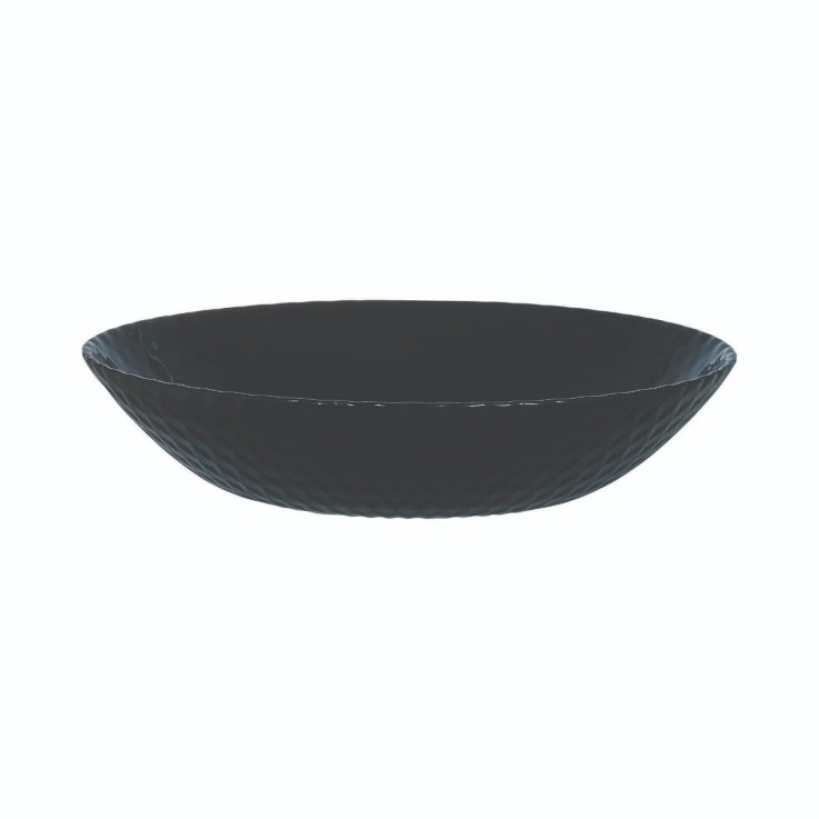 6 assiettes creuses noires 20 cm -PAMPILLE