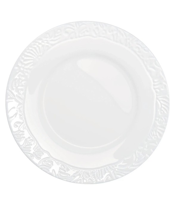 6 assiettes plates blanches...