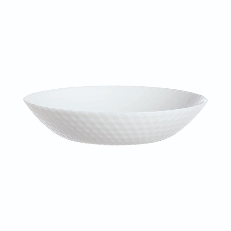 6 assiettes creuses blanches 20 cm -PAMPILLE