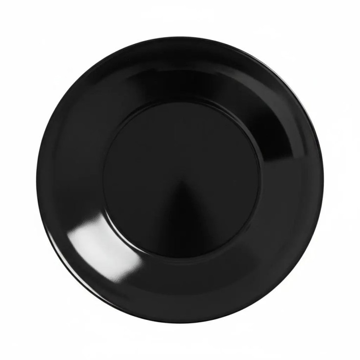 6 assiettes creuses noires en verre 20 cm -APY