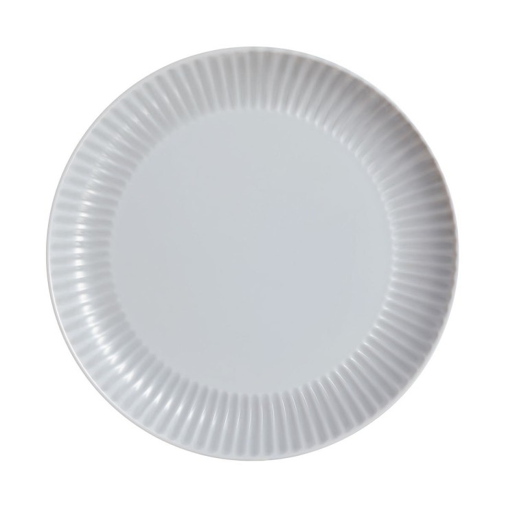 6 assiettes plates grises 25 cm -COTTAGE