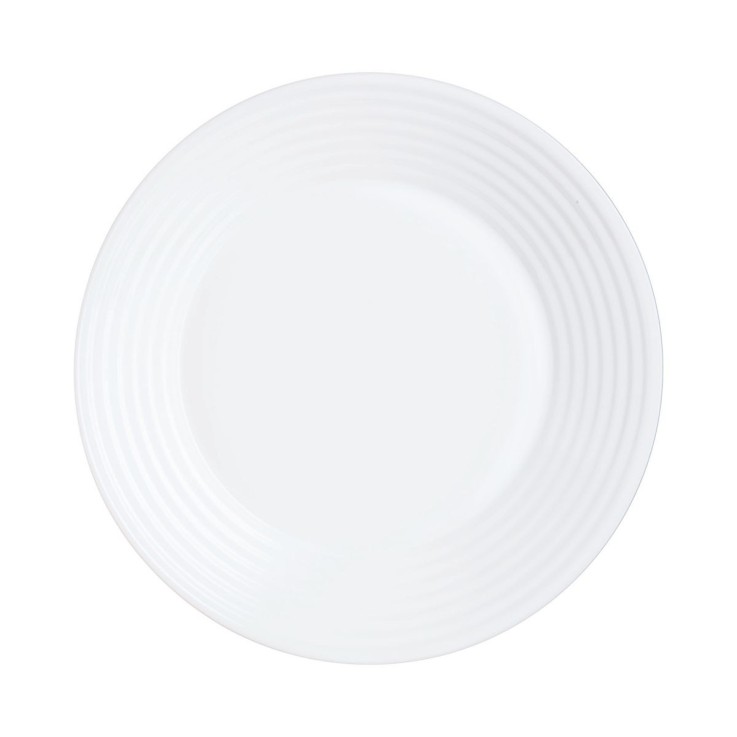6 assiettes creuses blanches 23cm -HARENA