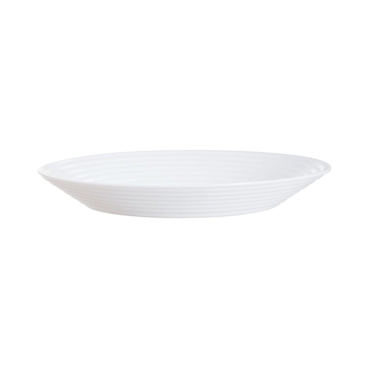 6 assiettes creuses blanches 23cm -HARENA
