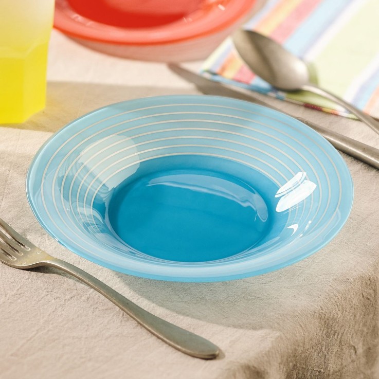 Assiette creuse bleue 21.5 cm -FACTORY