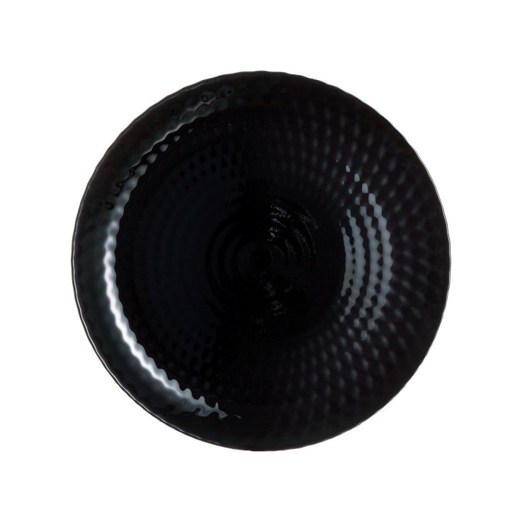 6 assiettes plates noires 25 cm -PAMPILLE
