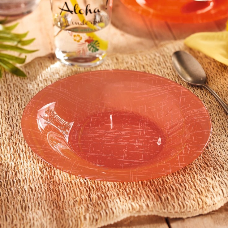 Assiette creuse orange 21,5 cm -POPPY