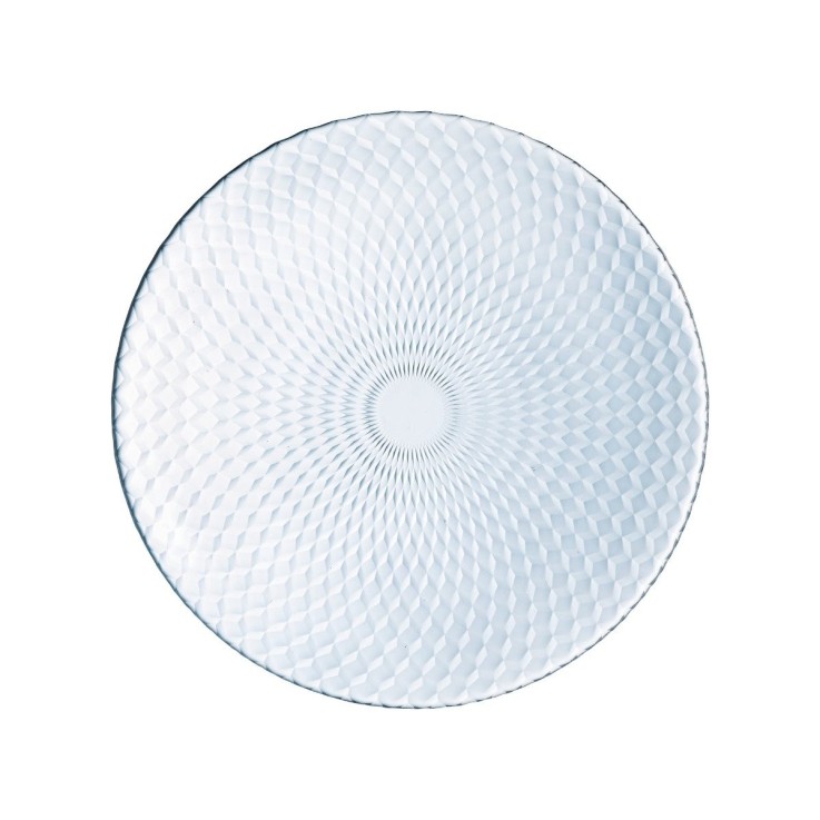 6 assiettes plates en verre 25 cm -PAMPILLE