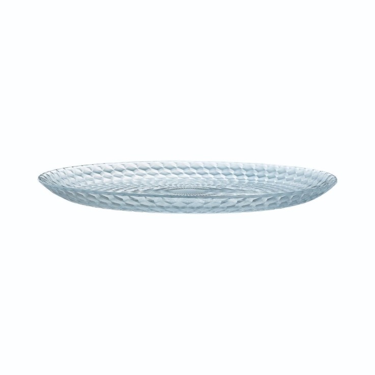 6 assiettes plates en verre 25 cm -PAMPILLE