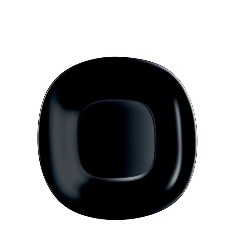 6 assiettes noires 21 x 19,6 cm -CARINE