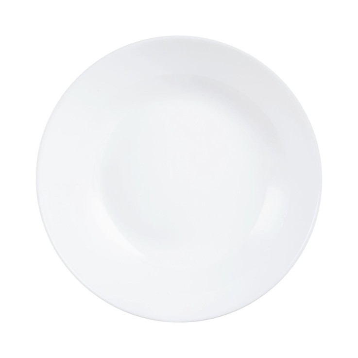 6 assiettes creuses blanches 20cm -DIWALI