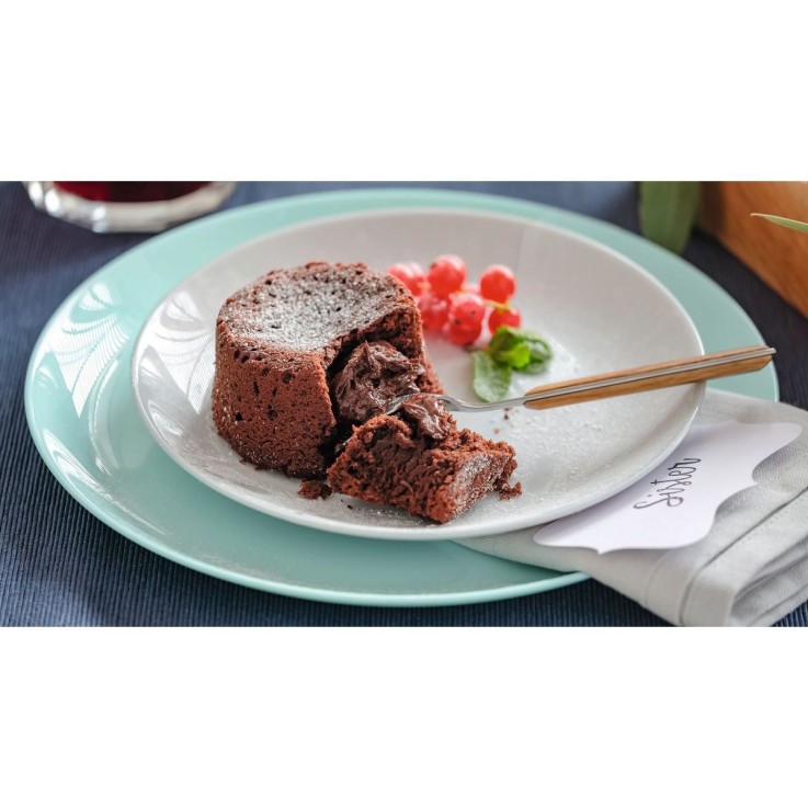 6 assiettes à dessert grises 19cm -DIWALI