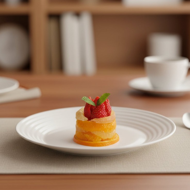 6 assiettes à dessert blanches 19cm -HARENA