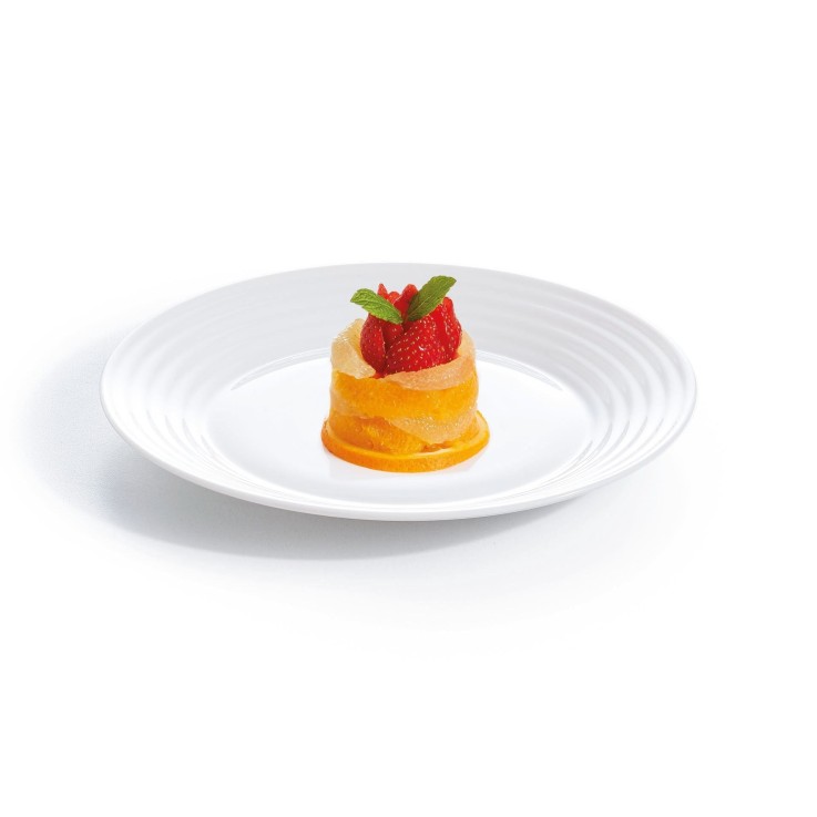6 assiettes à dessert blanches 19cm -HARENA