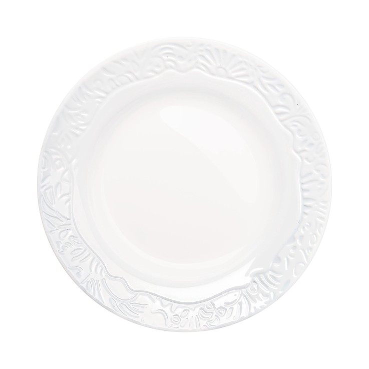 6 assiettes creuses blanches 22 cm -DANBURY