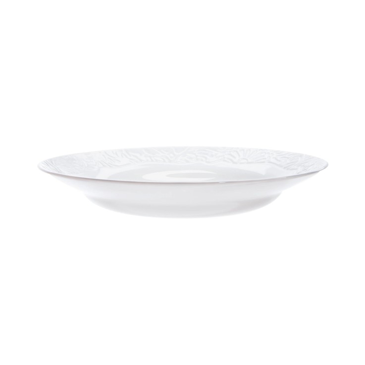 6 assiettes creuses blanches 22 cm -DANBURY