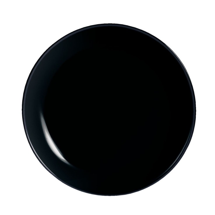 6 assiettes à dessert noires 19cm -DIWALI