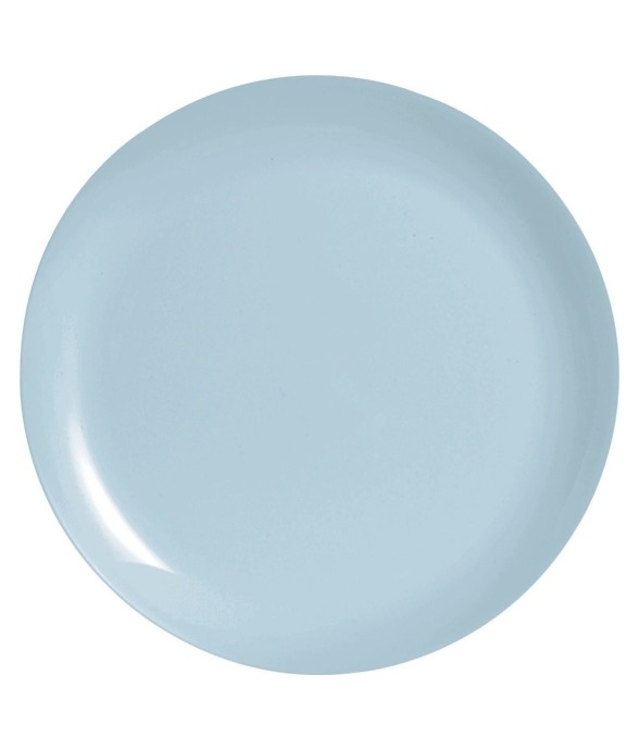 6 assiettes plates bleues...