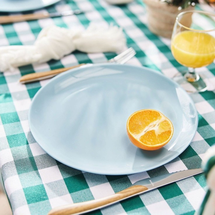 6 assiettes plates bleues 25cm -DIWALI