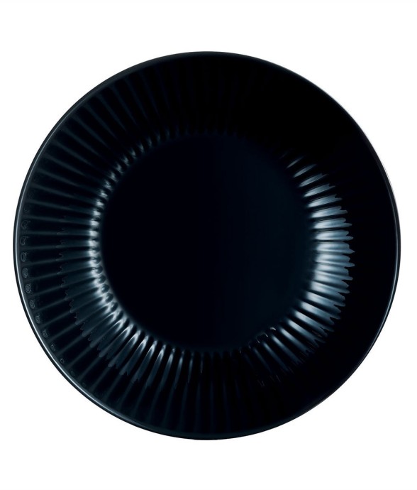 6 assiettes creuses noires...