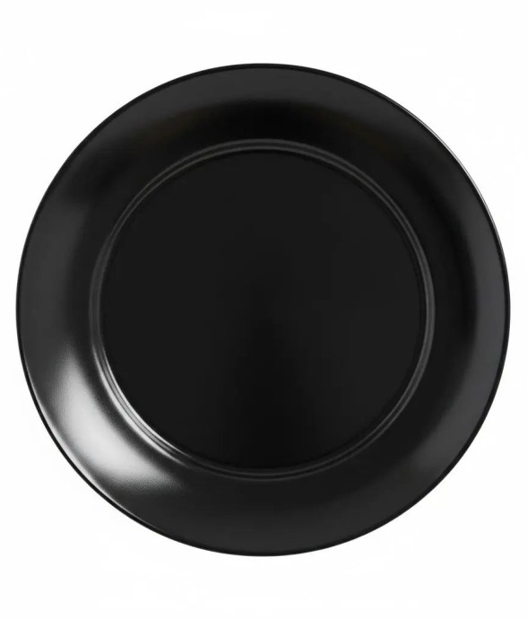 6 assiettes plates noires...