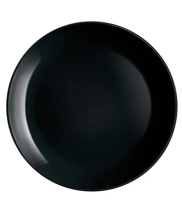 6 assiettes noires 25 cm...