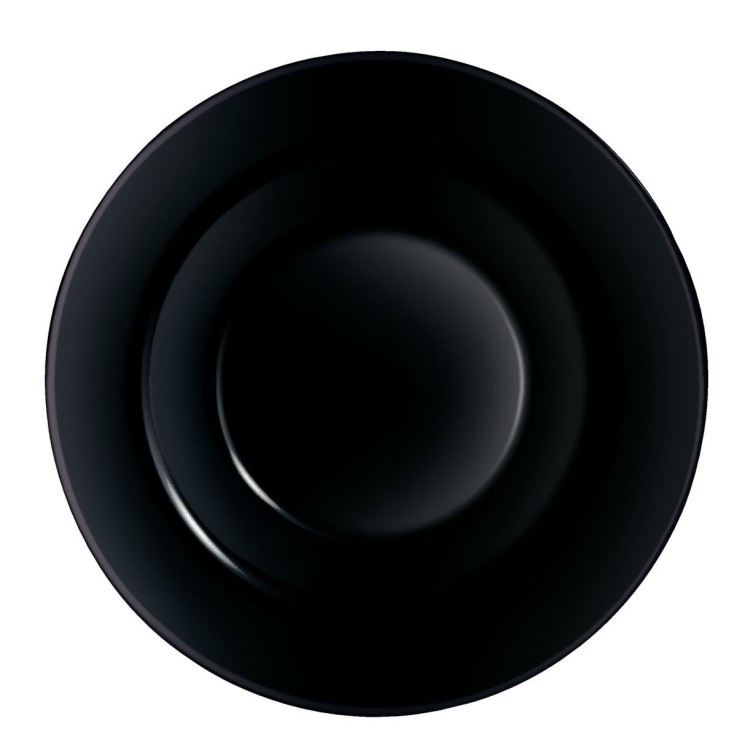 6 assiettes plates noires 29cm -FRIEND'S TIME