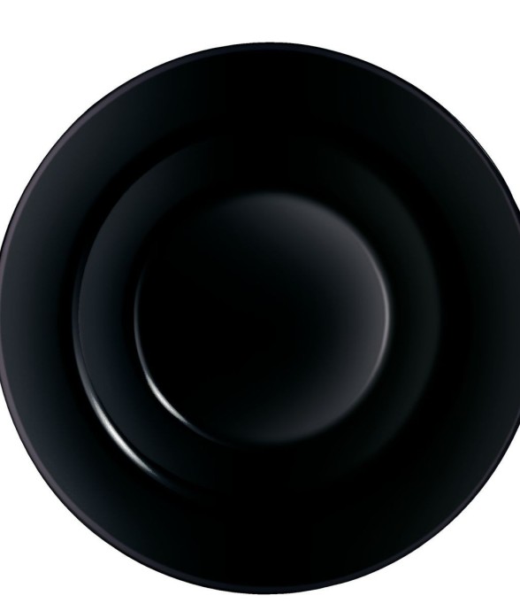 6 assiettes plates noires...