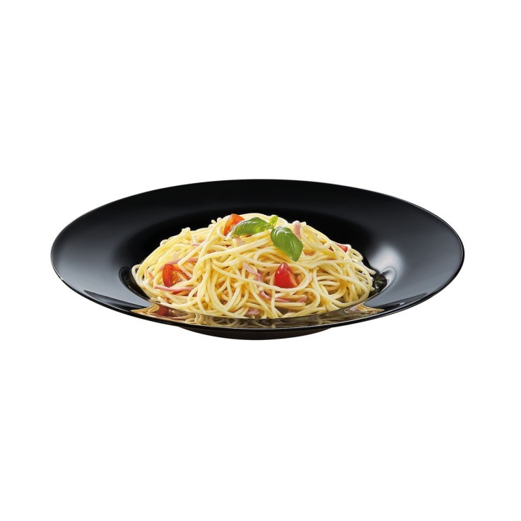 6 assiettes plates noires 29cm -FRIEND'S TIME