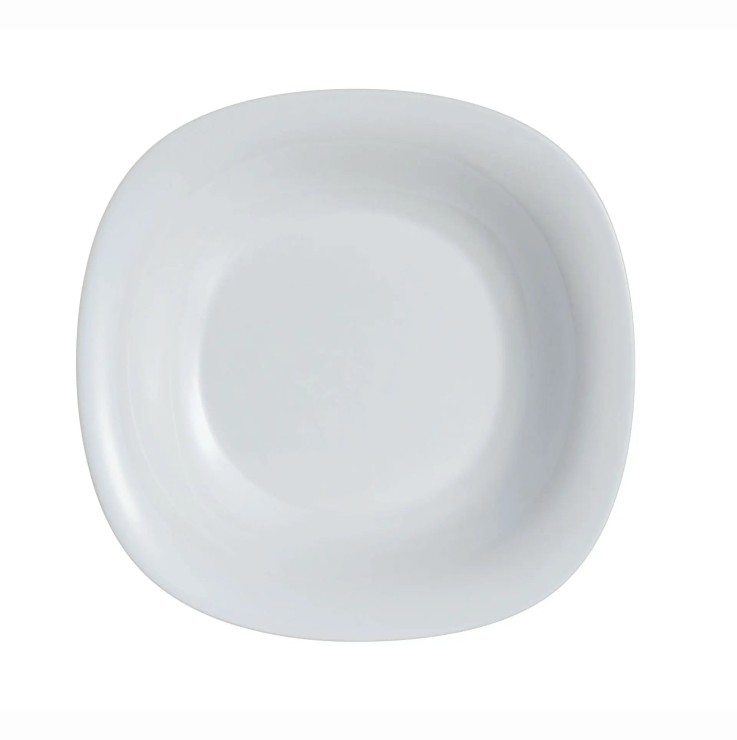 6 assiettes creuses grises 22,8 x 21,2 cm -CARINE