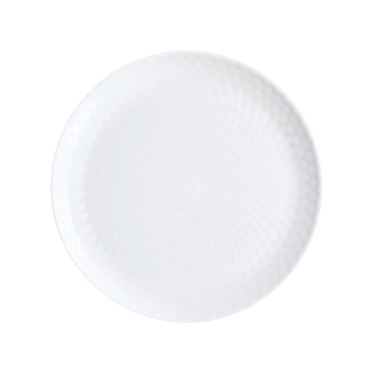 6 assiettes plates blanches 25 cm -PAMPILLE