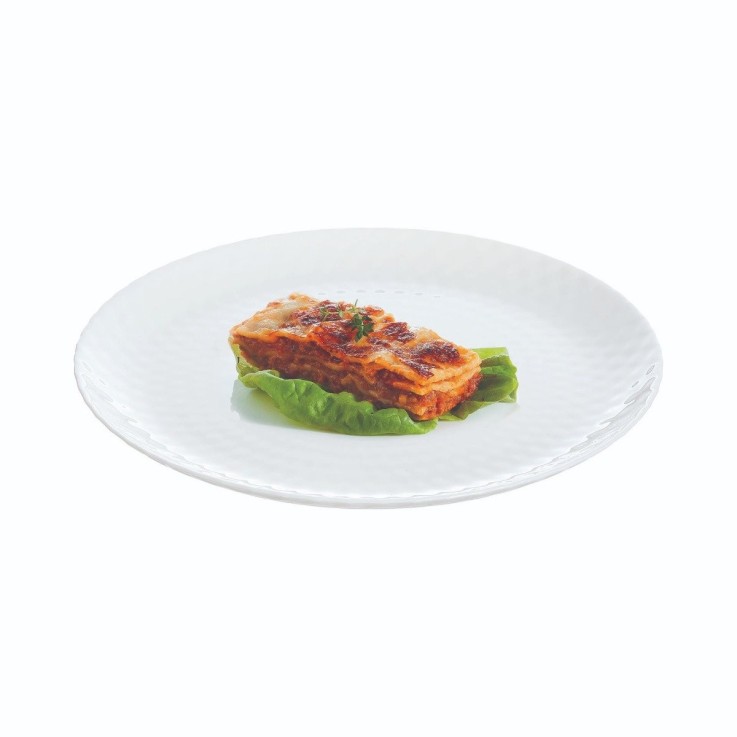 6 assiettes plates blanches 25 cm -PAMPILLE